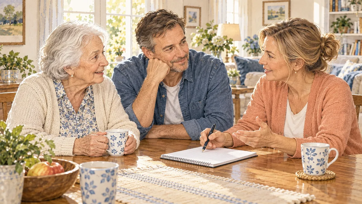 Discussing household help at home