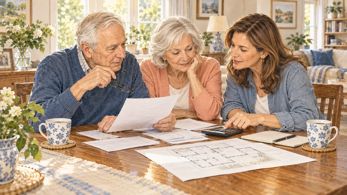Discussing home changes and estimates