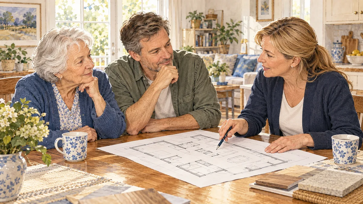 Illustrated home scene for Home safety in a rental: how to ask for repairs